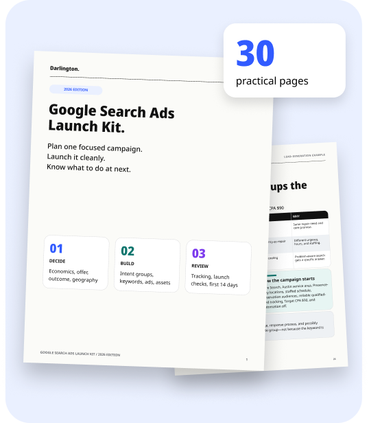 Google Search Ads Launch Kit cover and workbook preview